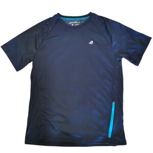 3/$20 Eddie Bauer FreeDry Short Sleeve Blue Athletic Tee Sz M Open To Offers